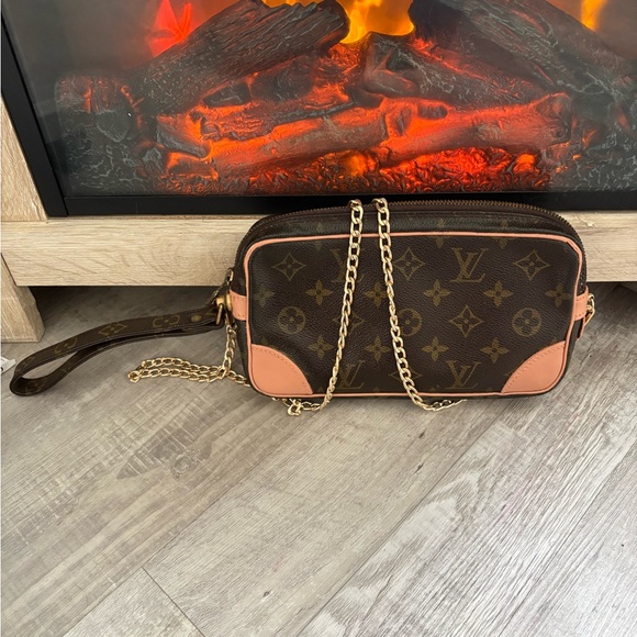 LOUIS VUITTON Marly Dragonne PM Purse crossbody hamdbag tote clutch cosmetic - Picture 1 of 16